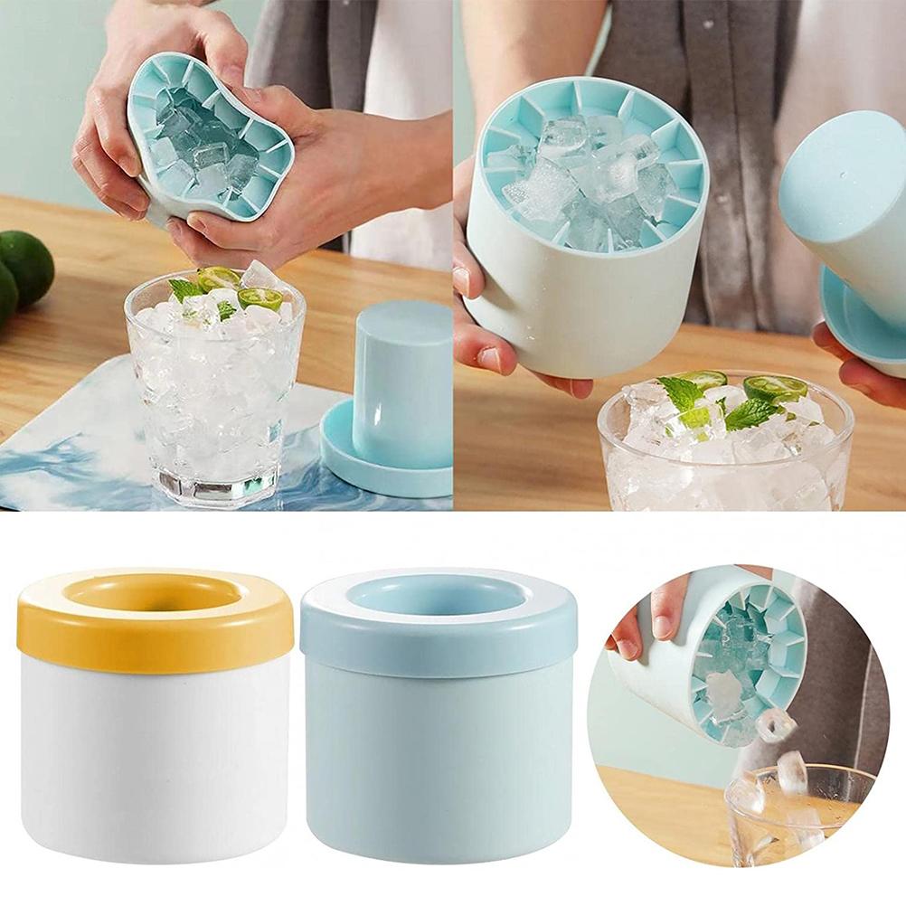 ❄️ Enjoy Refreshing Drinks Year-Round with the Silicone Cylinder Portable Ice Maker Bucket! 🌞